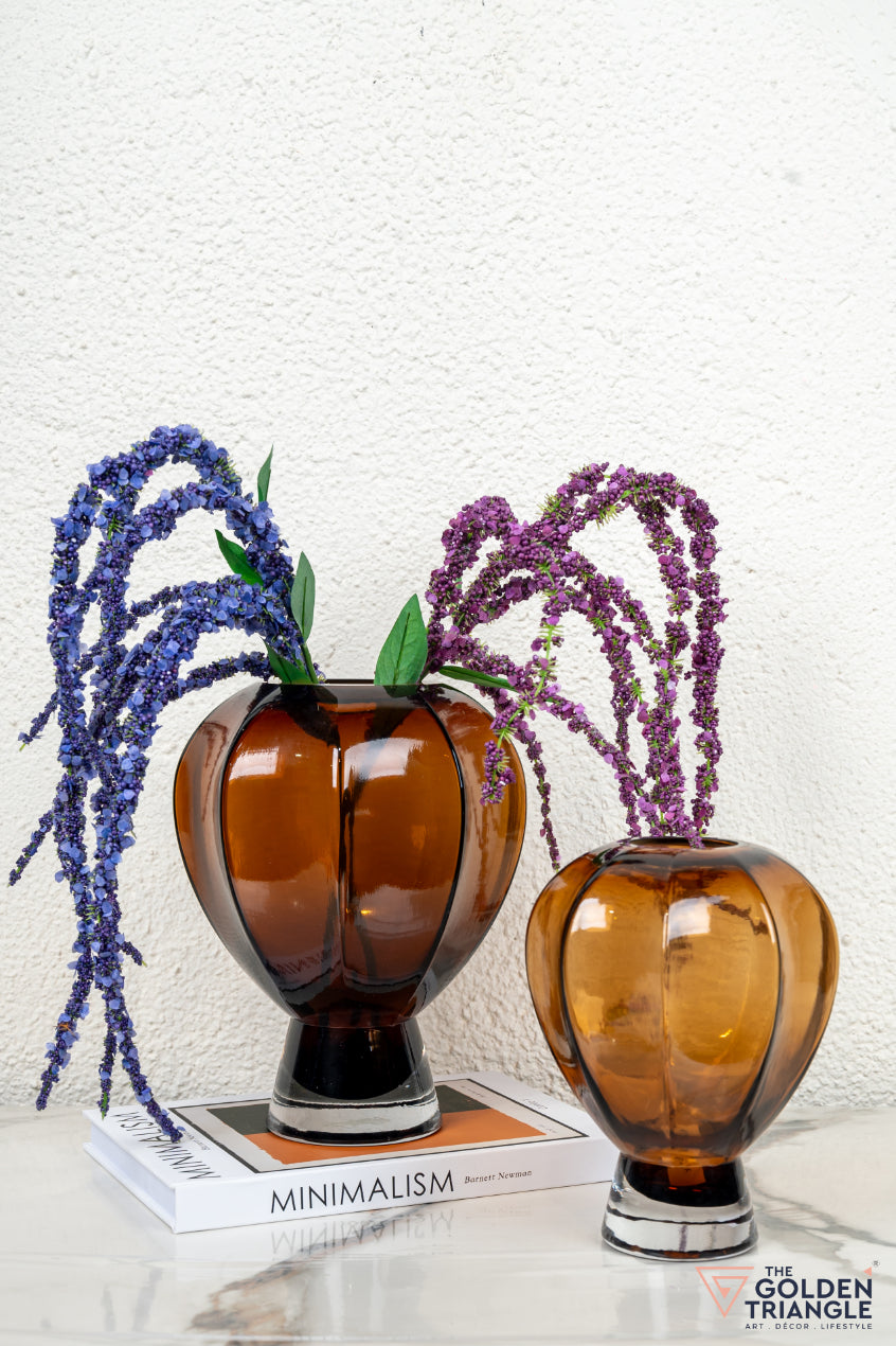 Twilight Glass Vase - Amber