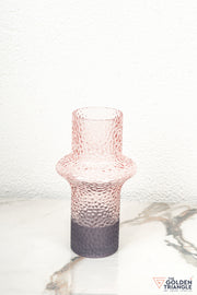 Wisteria Amber Glass Vase - Pink