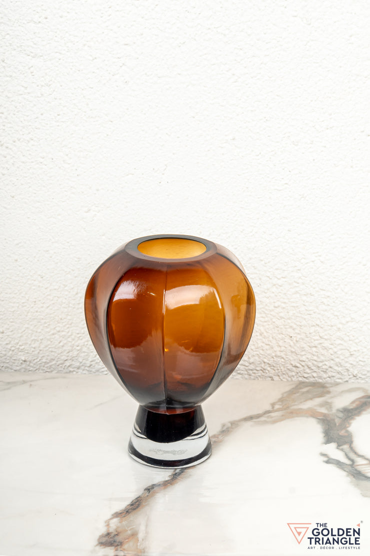 Twilight Glass Vase - Amber