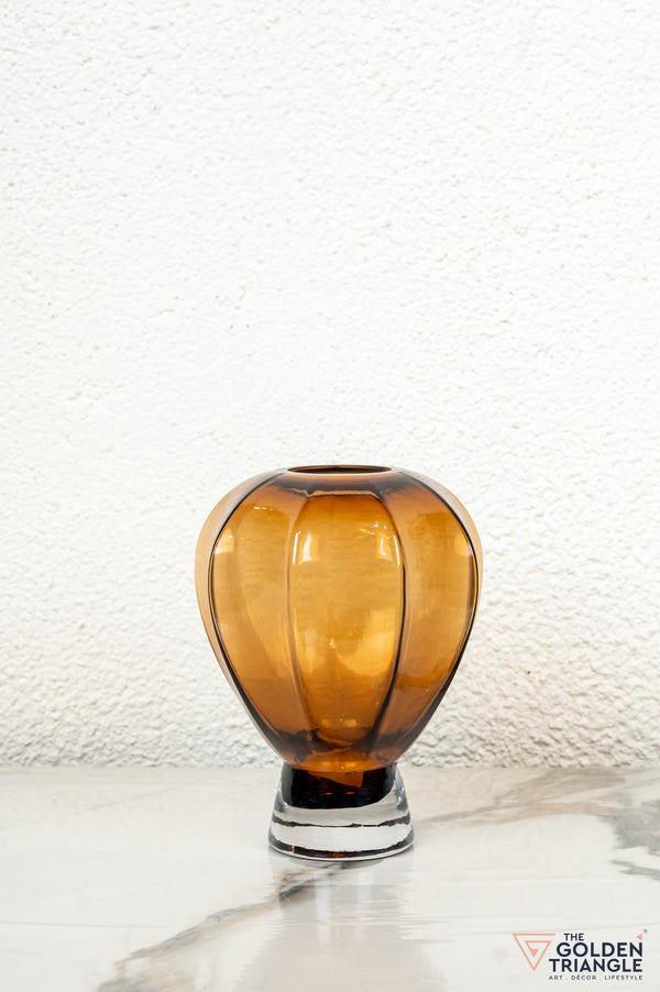 Twilight Glass Vase - Amber