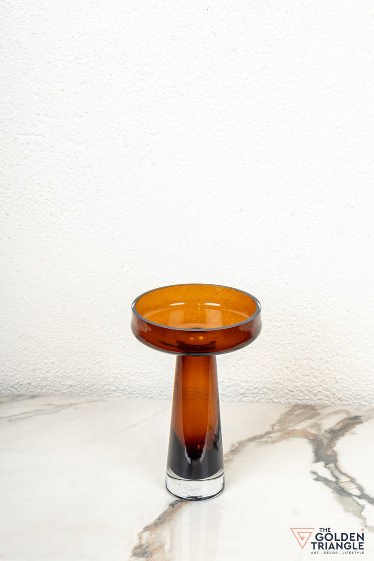 Nivara Glass Vase - Amber