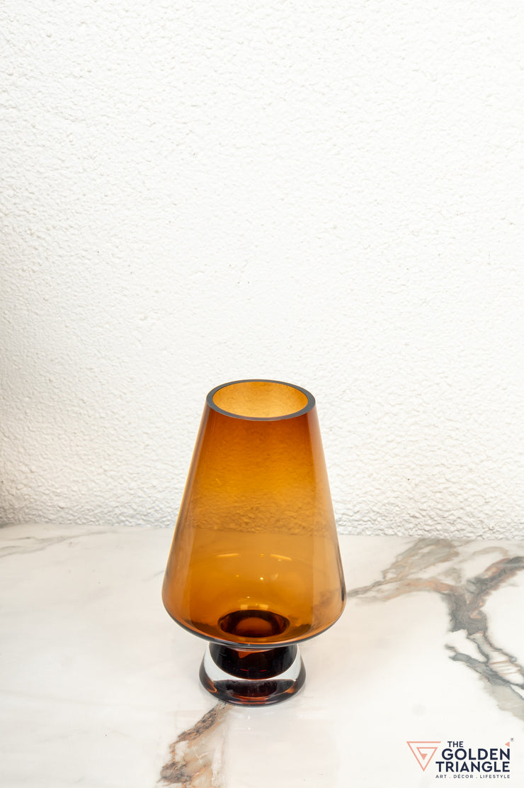 Nebula Glass Vase - Amber