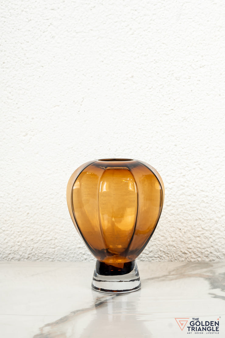 Twilight Glass Vase - Amber