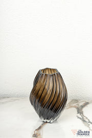 Iris Glass Vase - Brown