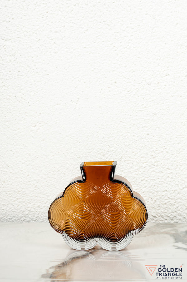 Prism Glass Vase - Amber