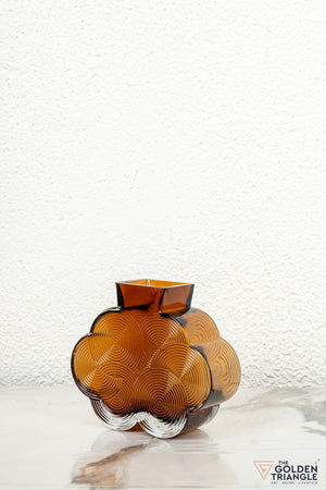 Prism Glass Vase - Amber