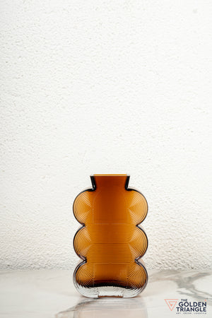 Prism Glass Vase - Amber - Medium