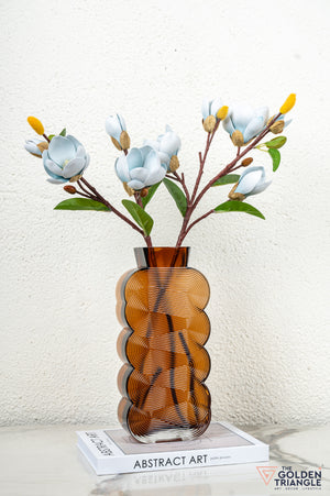 Prism Glass Vase - Amber - Tall