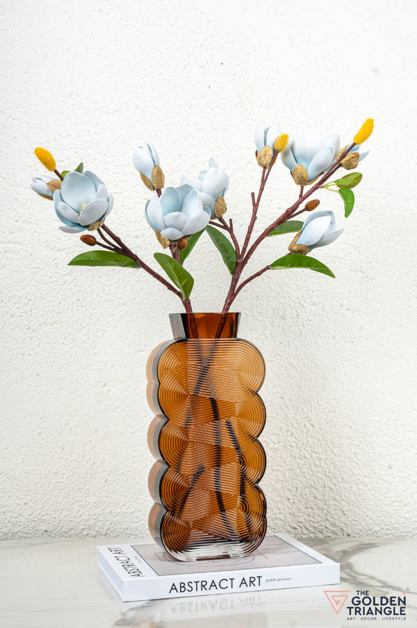 Prism Glass Vase - Amber - Tall