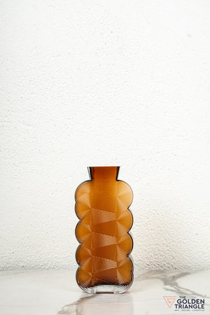 Prism Glass Vase - Amber - Tall