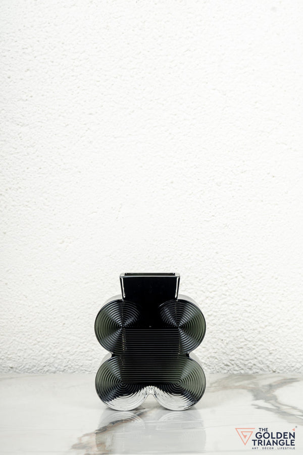 Prism Glass Vase - Amber - Short