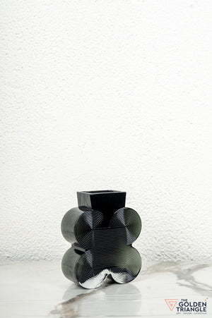 Prism Glass Vase - Amber - Short