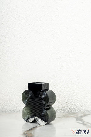 Prism Glass Vase - Amber - Short