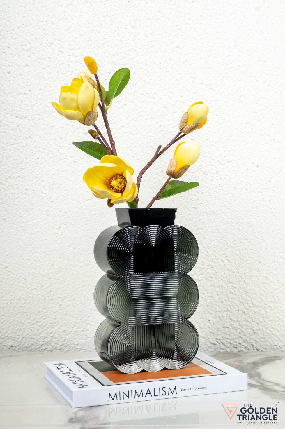 Prism Glass Vase - Smoke - Medium