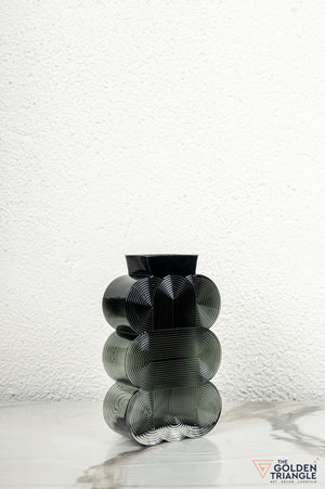 Prism Glass Vase - Smoke - Medium