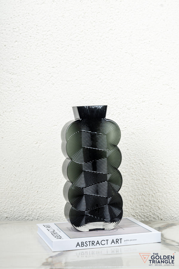 Prism Glass Vase - Smoke - Tall