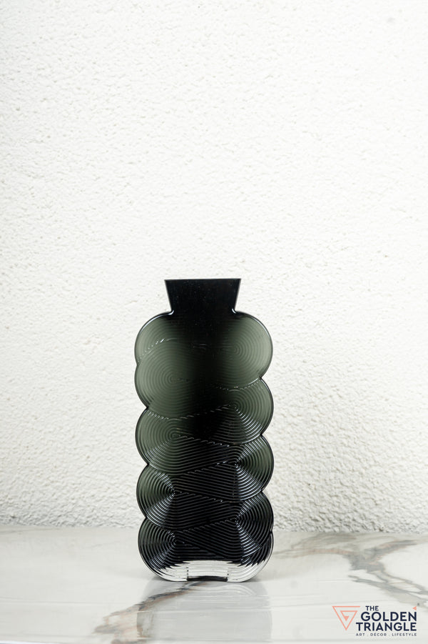 Prism Glass Vase - Smoke - Tall