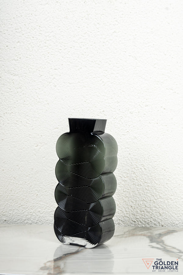 Prism Glass Vase - Smoke - Tall