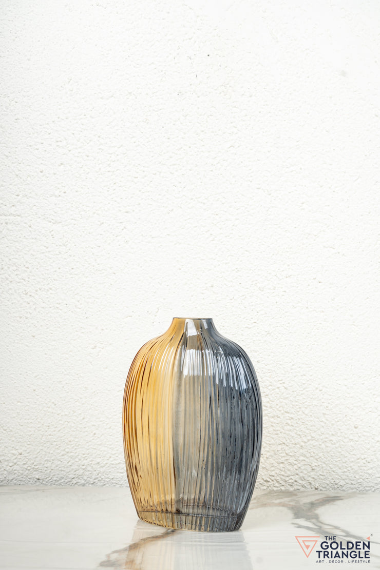 Utopia Glass Vase - Amber & Smoke (Tall)