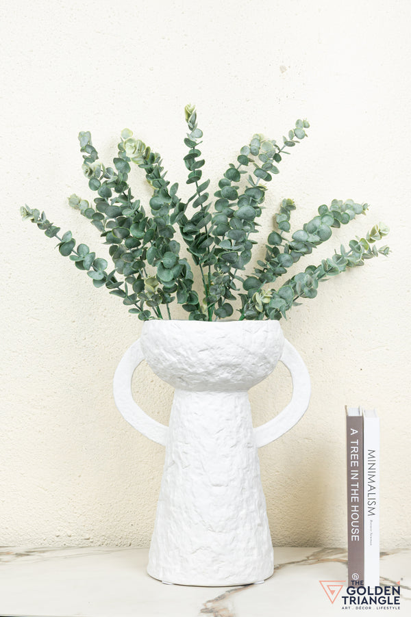 Ren Tall Ceramic Vase - White