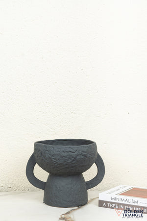 Ren Short Ceramic Vase - Black