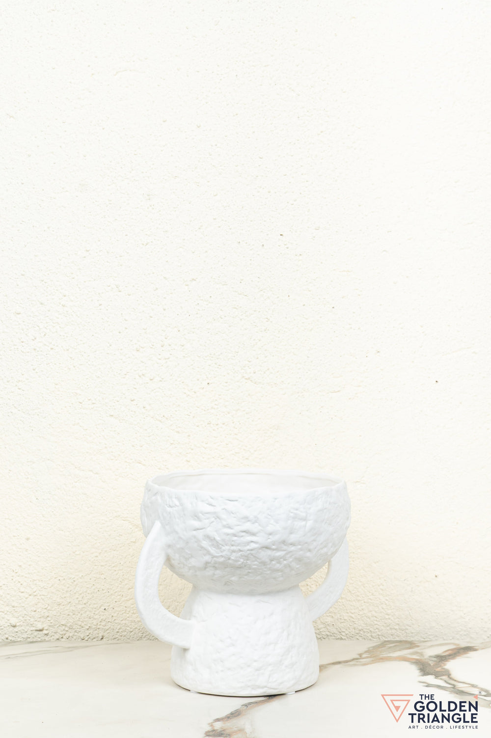 Ren Short Ceramic Vase - White