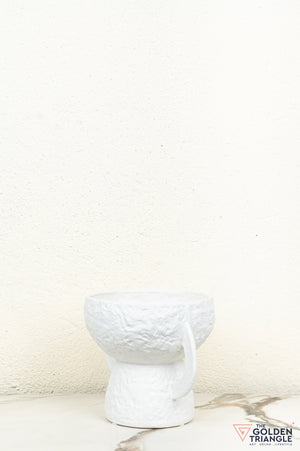 Ren Short Ceramic Vase - White