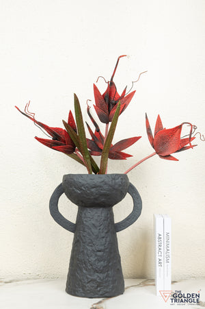 Ren Tall Ceramic Vase - Black