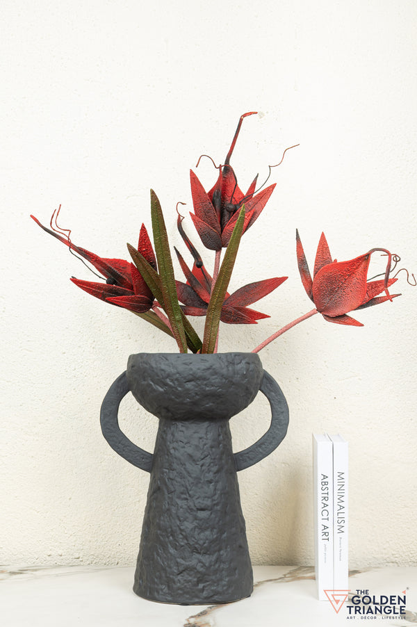 Ren Tall Ceramic Vase - Black