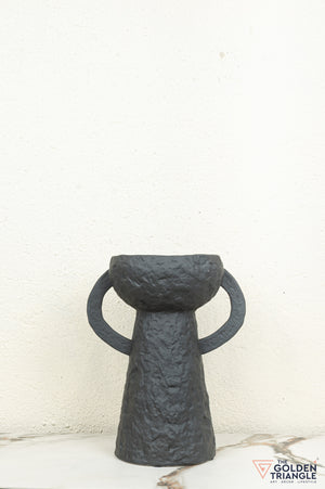 Ren Tall Ceramic Vase - Black