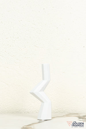 Kaze Ceramic Candle Stand Showpiece - White