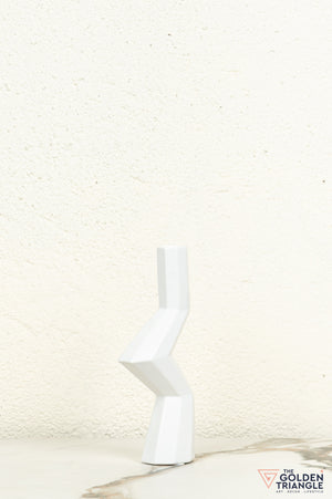 Kaze Ceramic Candle Stand Showpiece - White