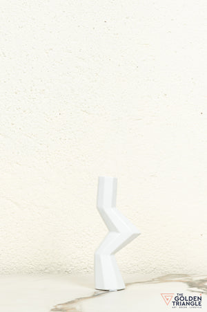Kaze Ceramic Candle Stand Showpiece - White
