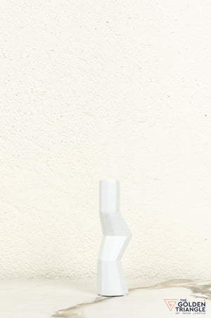 Kaze Ceramic Candle Stand Showpiece - White