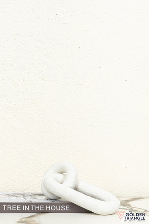 Hoshi Chain Ceramic Tabletop Showpiece - White