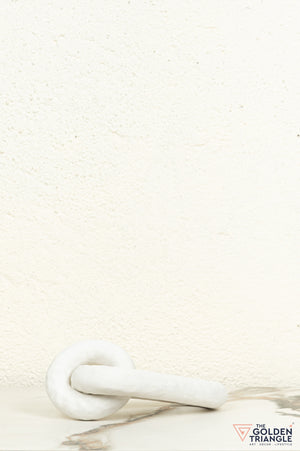 Hoshi Chain Ceramic Tabletop Showpiece - White