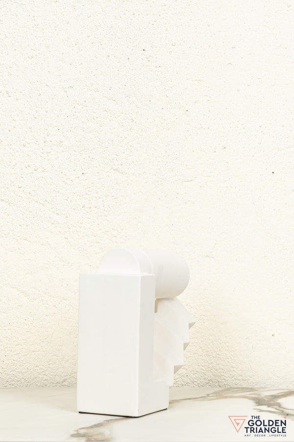 Sorao Ceramic Tabletop Showpiece - White