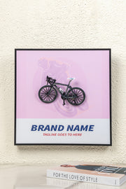 Velocity 3D Bicycle Wall Art Frame - Pink