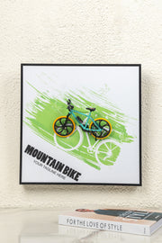 Velocity 3D Mountain Bicycle Wall Art Frame - Green