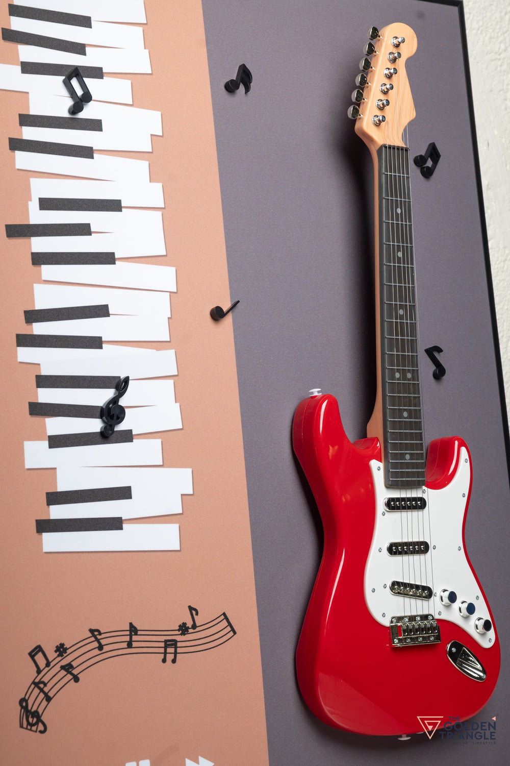 Strummer 3D Guitar Wall Art Frame - Red