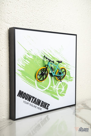 Velocity 3D Mountain Bicycle Wall Art Frame - Green