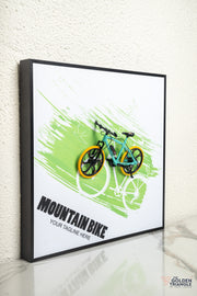 Velocity 3D Mountain Bicycle Wall Art Frame - Green