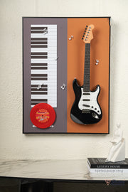 Strummer 3D Guitar Wall Art Frame - Orange