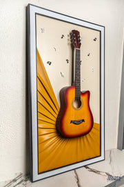 Starlight 3D Guitar Wall Art Frame - Brown