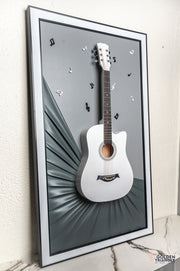 Starlight 3D Guitar Wall Art Frame - Gray