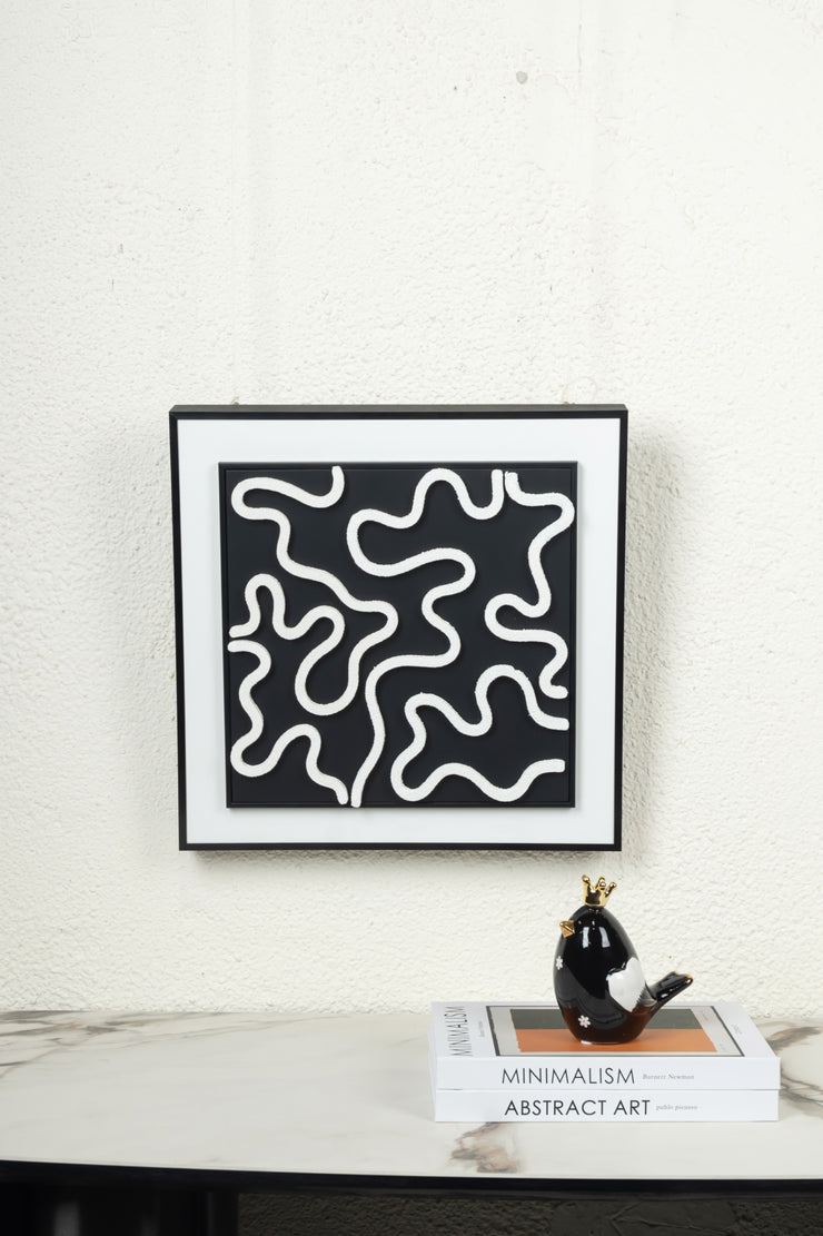 Abstract Monochrome 3D Art Frame