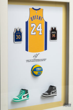 Bryant Jersey 3D Art Frame - White