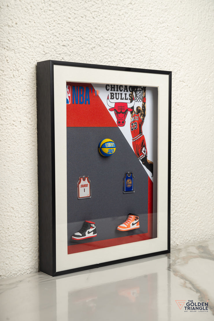 Chicago Bulls Basketball 3D Art Frame