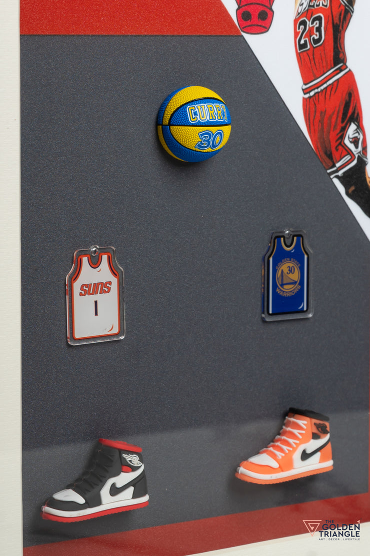 Chicago Bulls Basketball 3D Art Frame