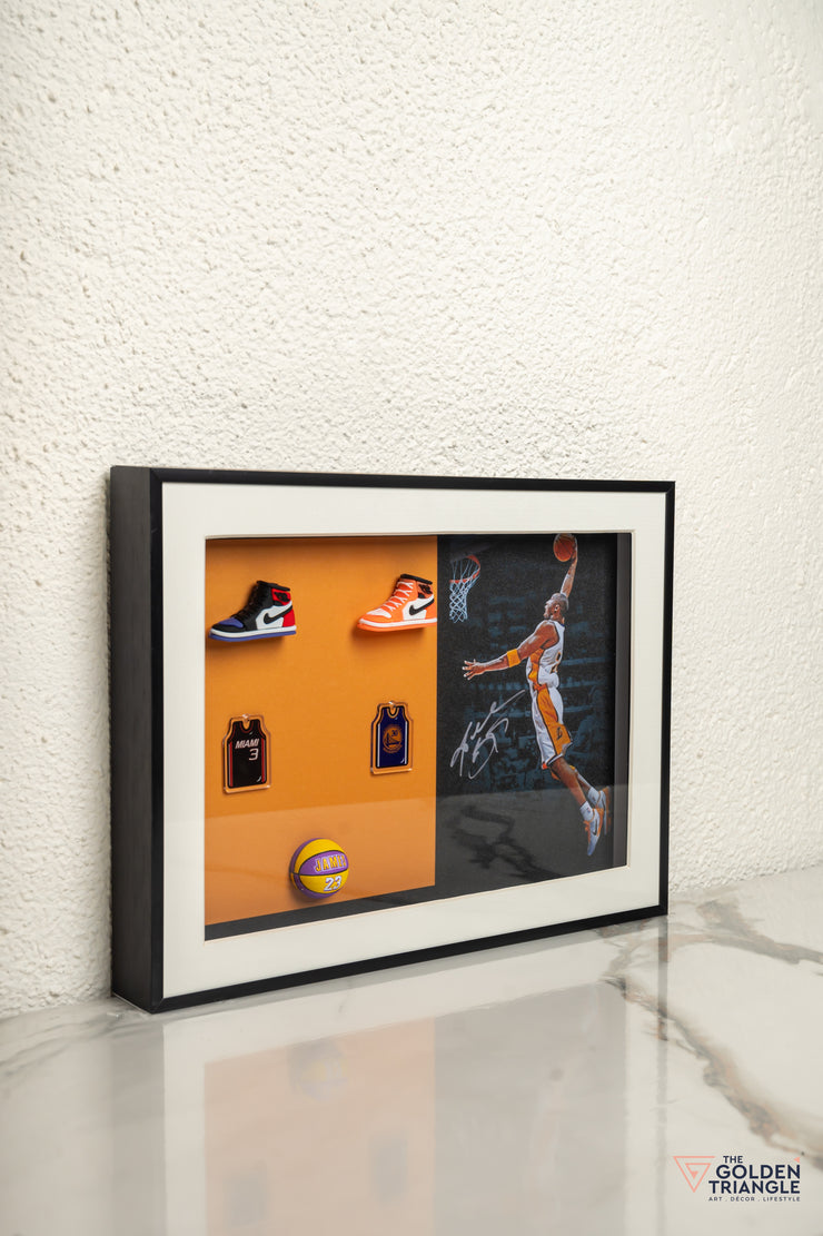 Bryant Basketball 3D Art Frame - Orange